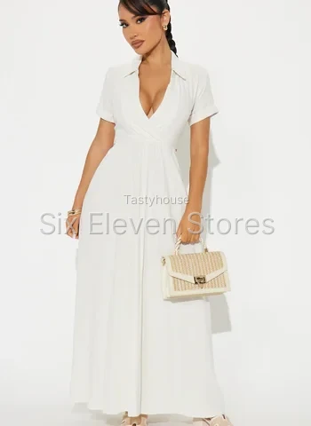 Linen Maxi Shirt Dress