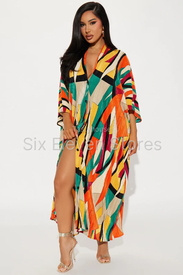 Isa Plisse Maxi Dress