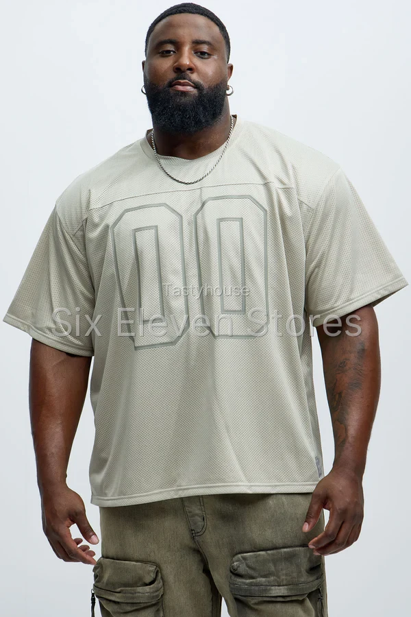 Mesh Boxy Football Short Sleeve Tee