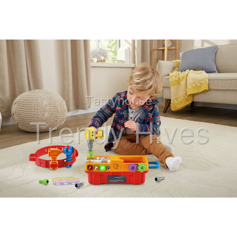 VTech Drill & Learn Toolbox Pro with Accessories, Baby and Toddler Toys