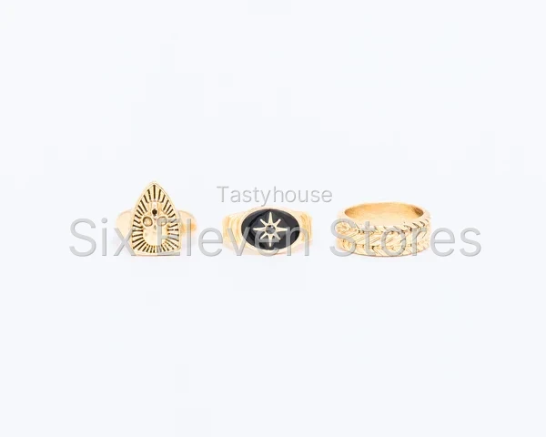 Grimstar Skull Ring Set