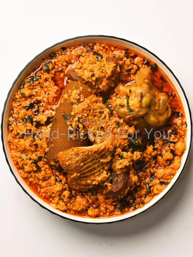 Egusi Soup with Pounded Yam