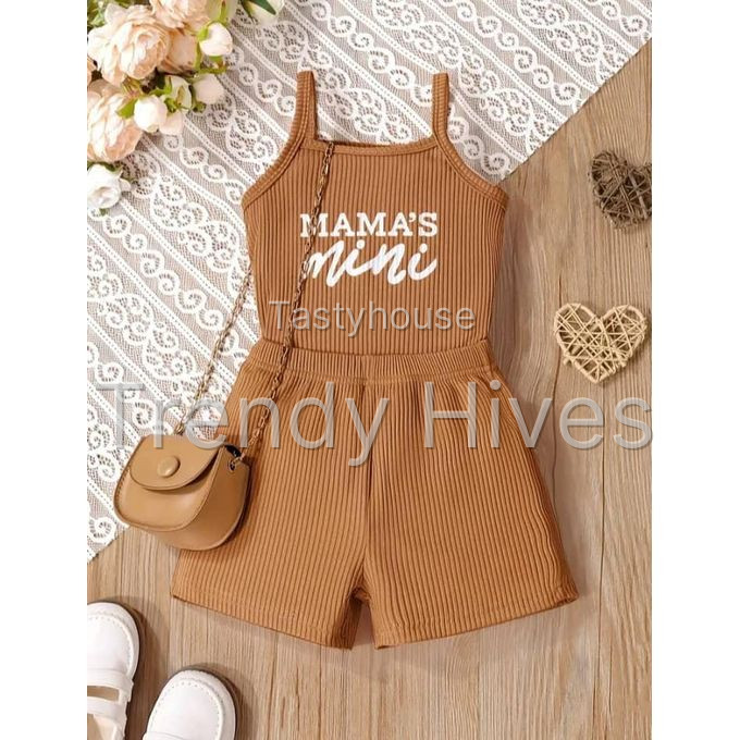 Mini cotton tank top with short