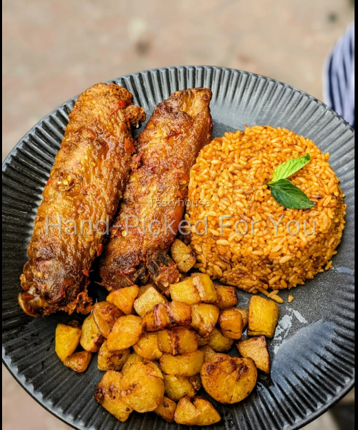 Smoky Nigerian Jollof Rice with Choice of Protein