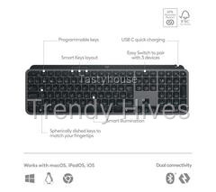 LOGITECH MX Keys S Wireless Keyboard – Black