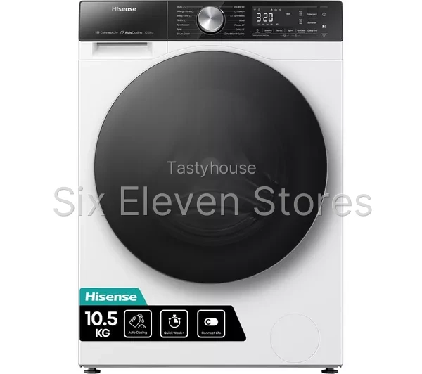HISENSE 5S Series Auto Dosing WF5S1045BW WiFi-enabled 10.5kg 1400 Spin Washing Machine