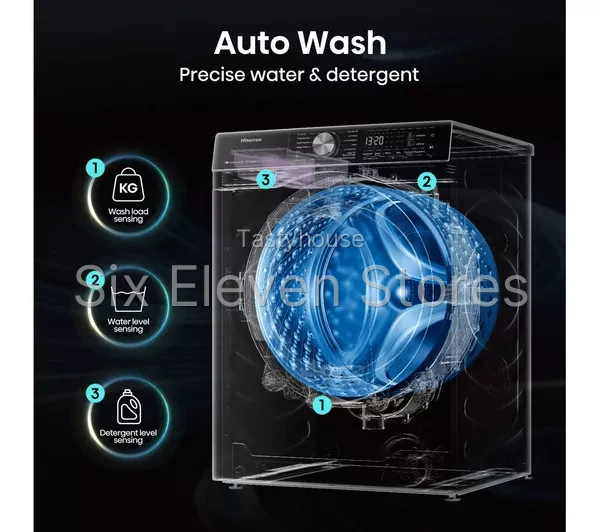 HISENSE 5S Series Auto Dosing WF5S1045BW WiFi-enabled 10.5kg 1400 Spin Washing Machine