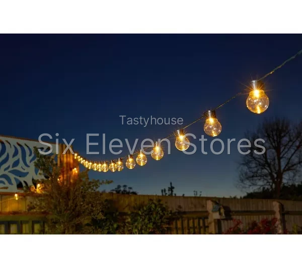 SMART GARDEN GloBulb Solar String Lights – Warm White, Set of 20