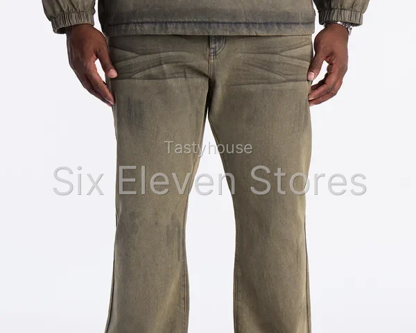 Stacked Slim Flare Dune Jean