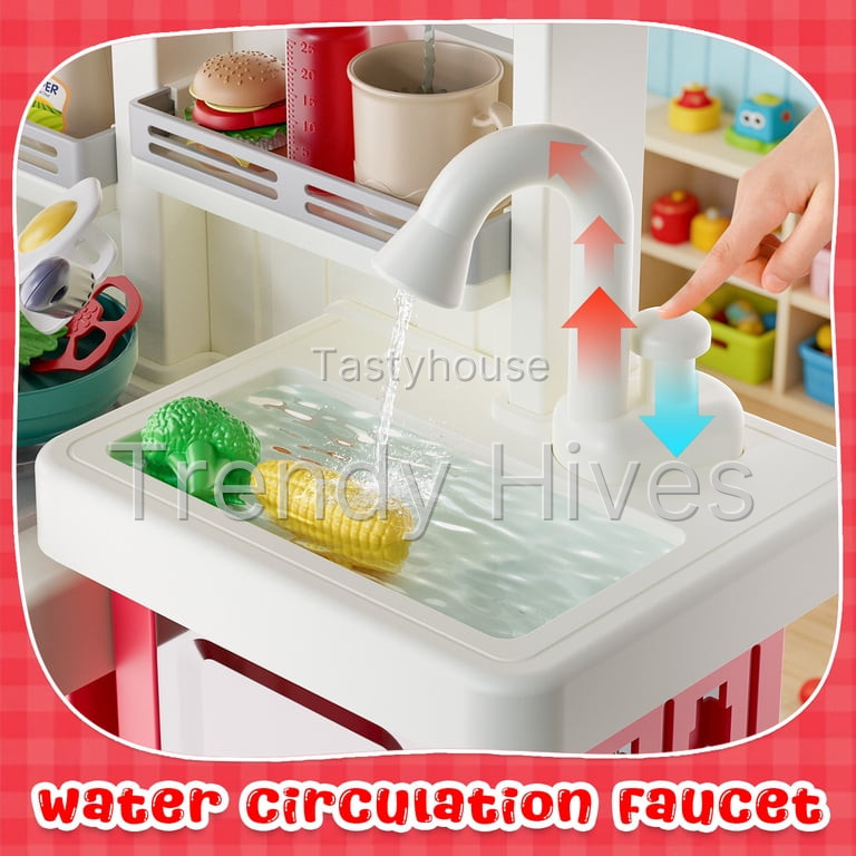 JoyStone 78PCS Large Kids Play Kitchen Set for Toddlers