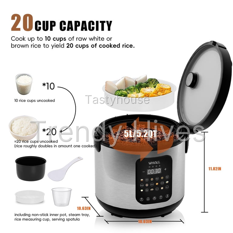 WHALLSE Digital Rice Cooker