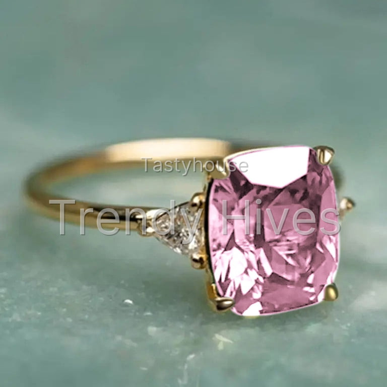 Faty-T Fashion 925 Sterling Silver CZ Stone Emerald Ring for Women