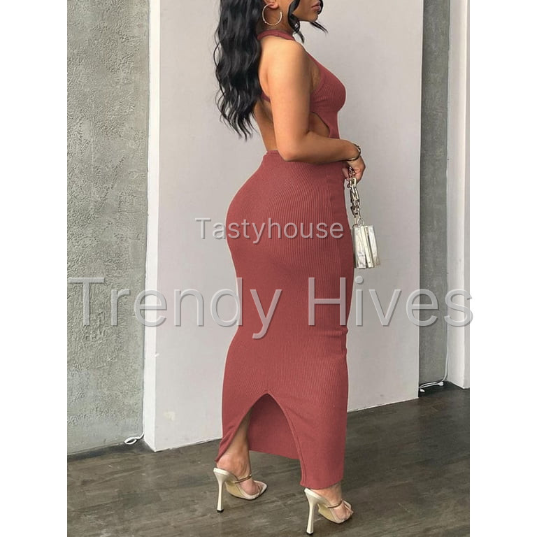 Women Summer Sexy Bodycon Maxi Dress Casual Long Dresses