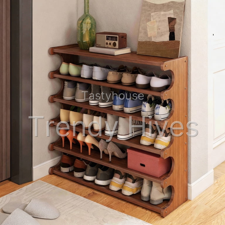 5-Tier Bamboo Shoe Rack Organizer