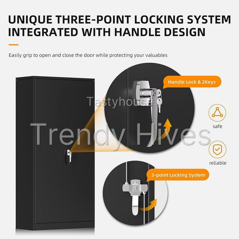 SUNCROWN Wardrobe Closet with Lock