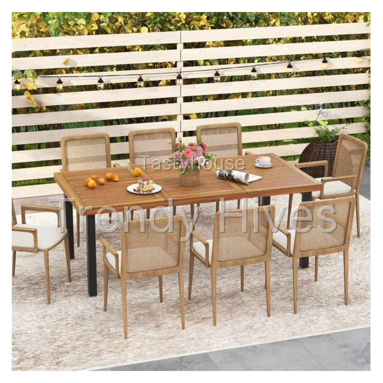 79″ Acacia Wood Dining Table 8-Person