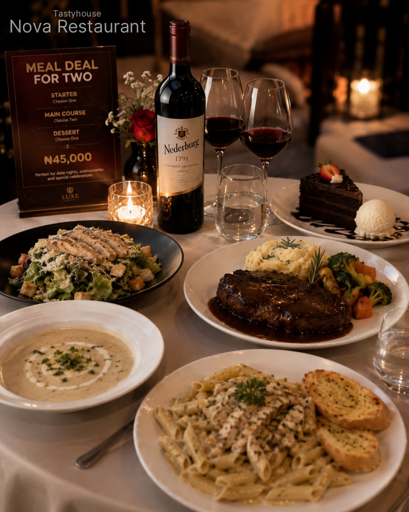 Romantic Dinner Meal Deal for Two
