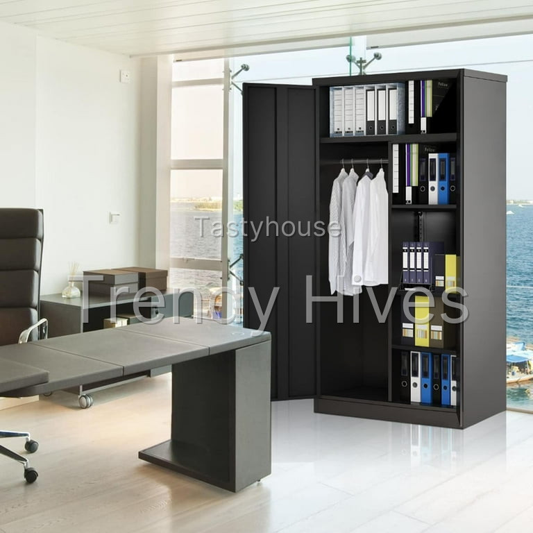 SUNCROWN Wardrobe Closet with Lock