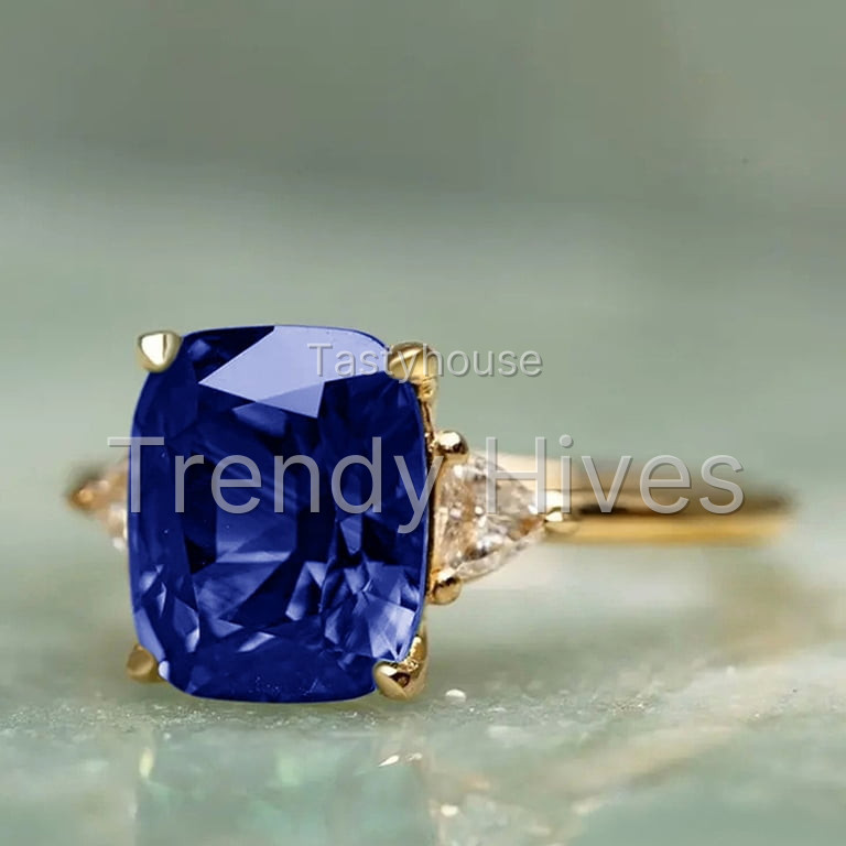 Faty-T Fashion 925 Sterling Silver CZ Stone Emerald Ring for Women