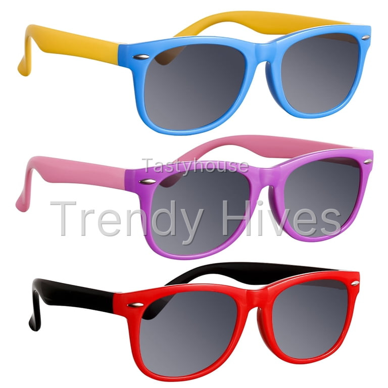 HEQUSIGNS 3 Pack Kids Polarized Sunglasses
