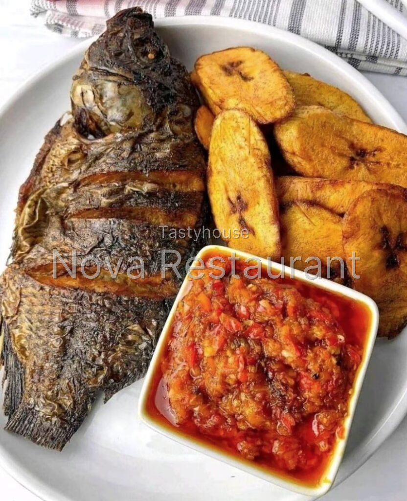 Grilled Fish & Plantain