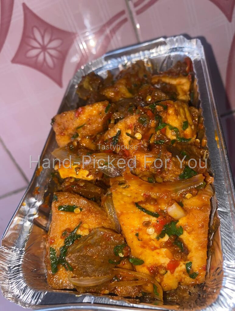 Awara with diced meat Sauce