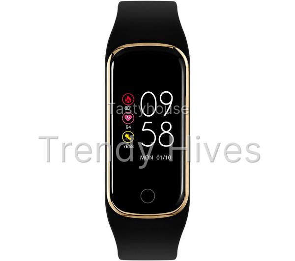 REFLEX ACTIVE Series 8 Fitness Tracker – Black & Gold, Silicone Strap