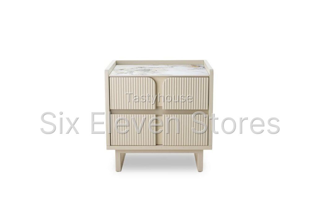 Avorio 2 Drawer Bedside Cabinet
