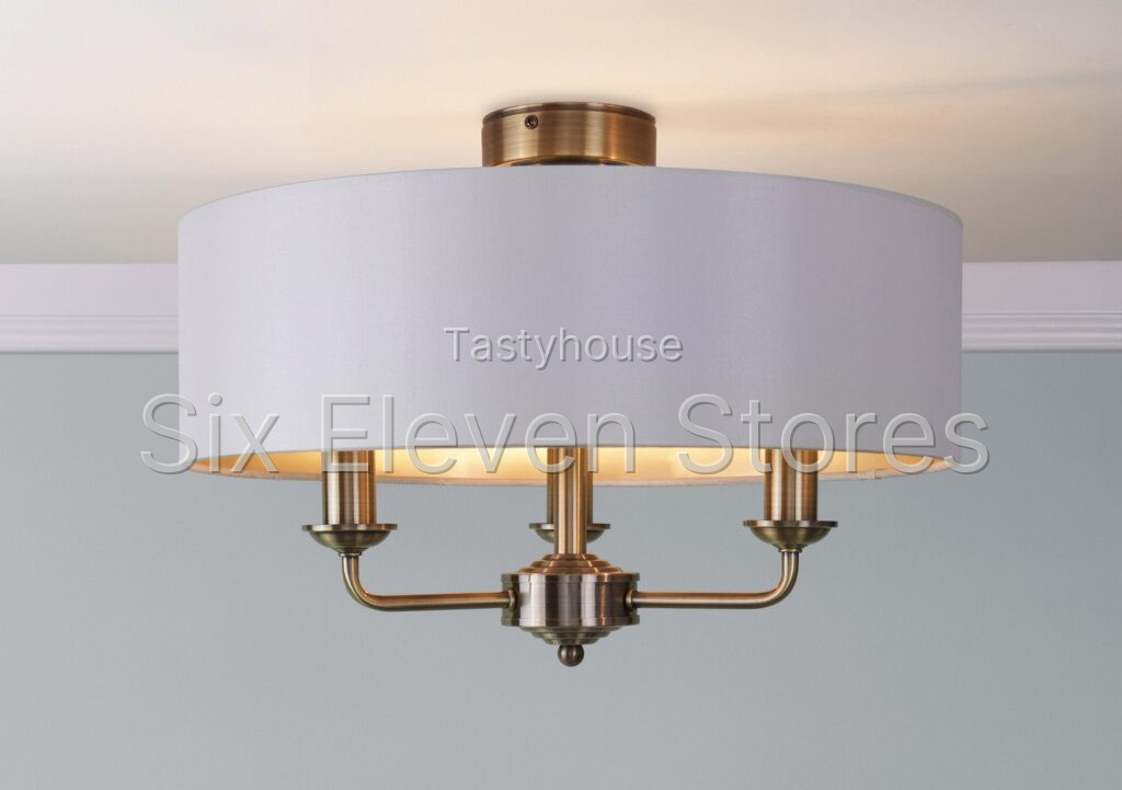 Laura Ashley Sorrento 3 Arm Semi Flush Ceiling Light