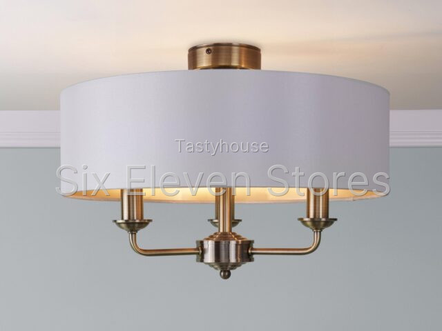 Laura Ashley Sorrento 3 Arm Semi Flush Ceiling Light