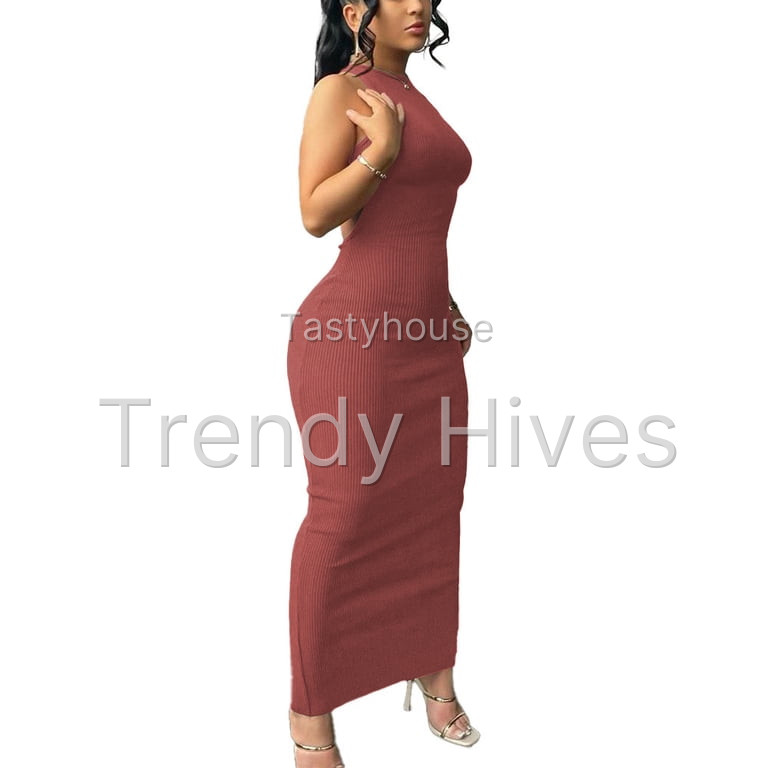 Women Summer Sexy Bodycon Maxi Dress Casual Long Dresses
