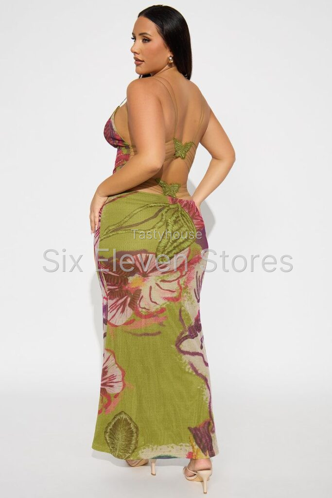 Women’s Printed Mesh Dress