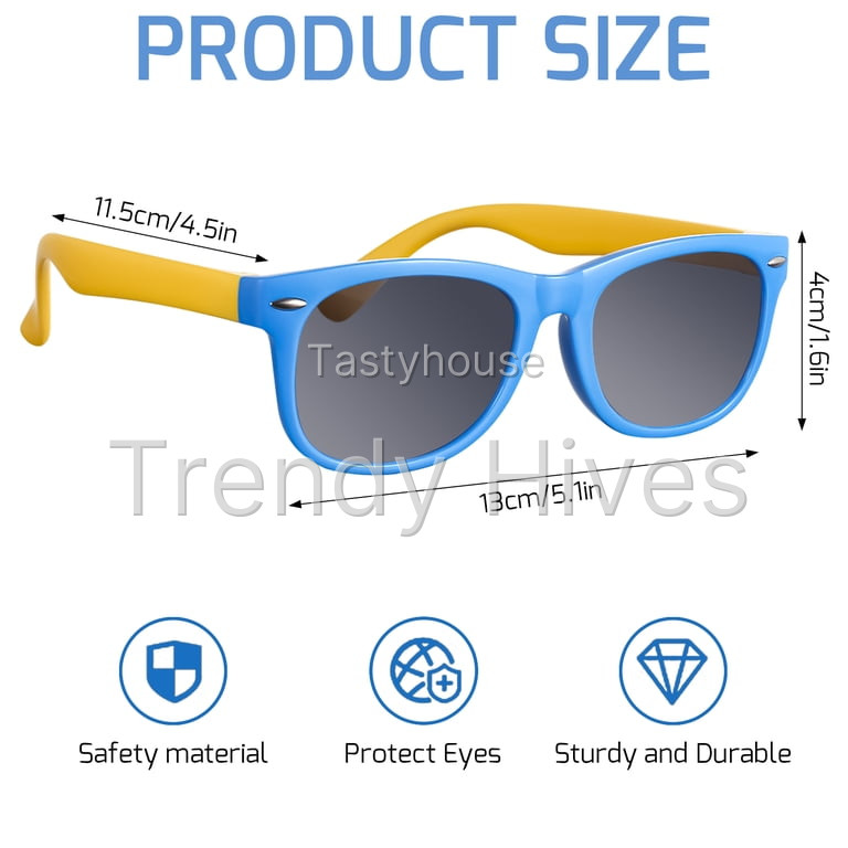 HEQUSIGNS 3 Pack Kids Polarized Sunglasses
