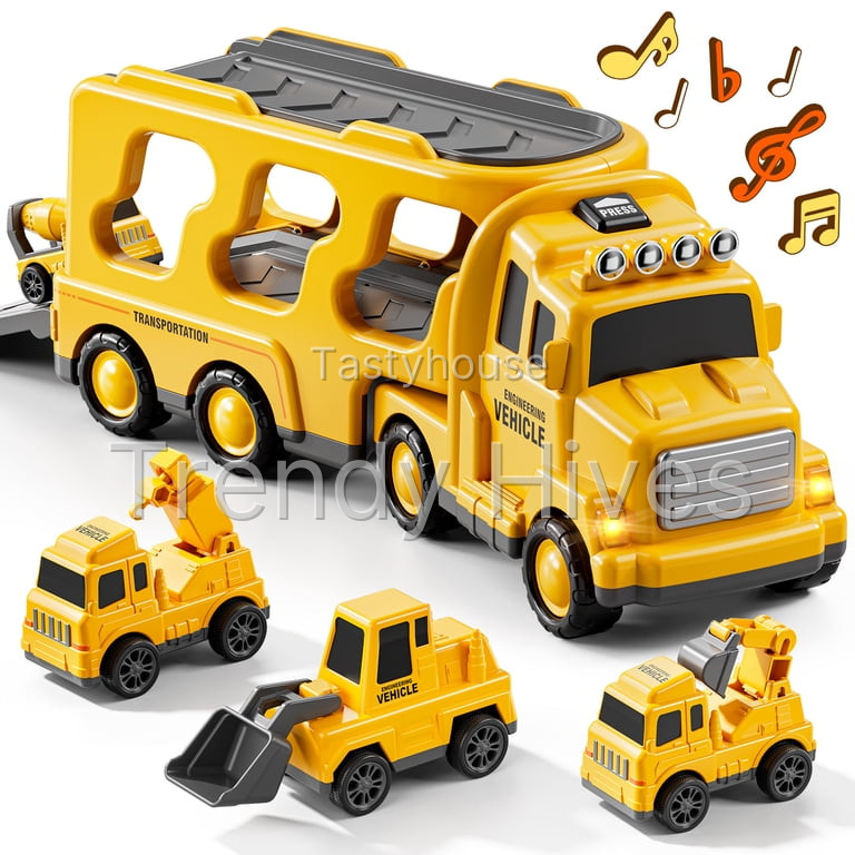 MAVOLIO 5-in-1 Construction Truck Toys for Toddler