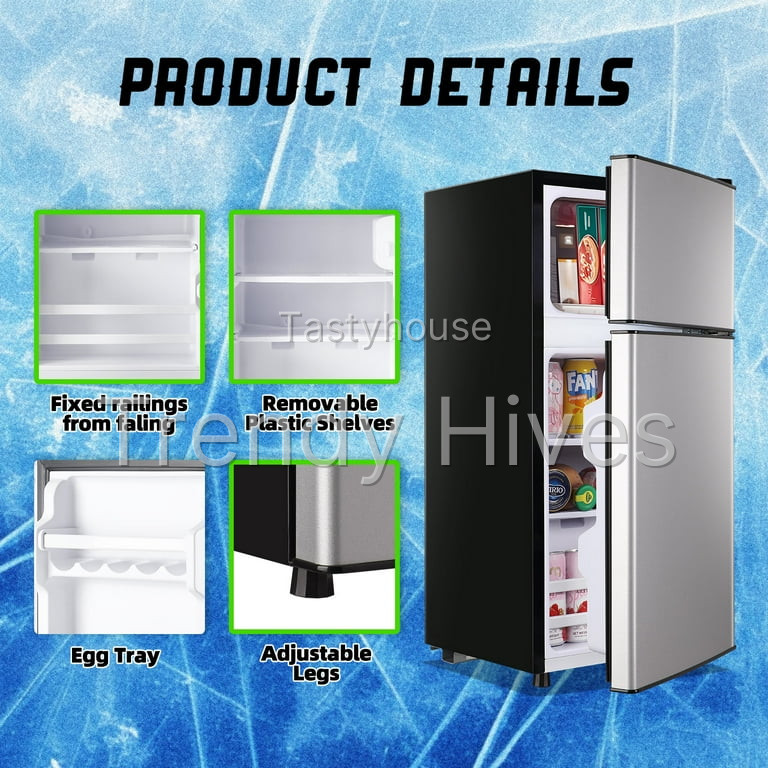 TACOOL Mini Refrigerator with Top Freezer