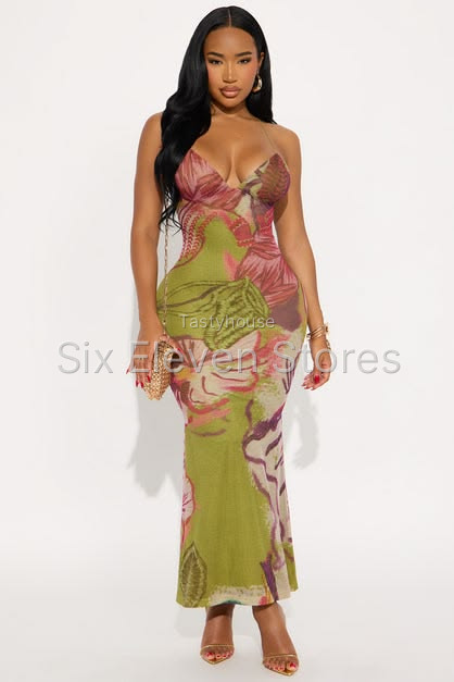 Women’s Printed Mesh Dress