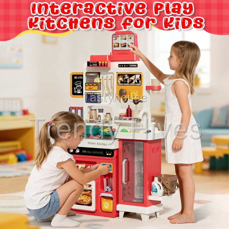 JoyStone 78PCS Large Kids Play Kitchen Set for Toddlers