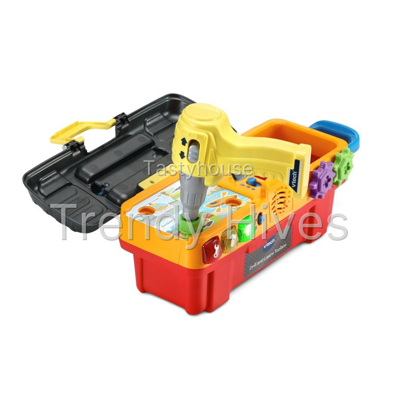 VTech Drill & Learn Toolbox Pro with Accessories, Baby and Toddler Toys