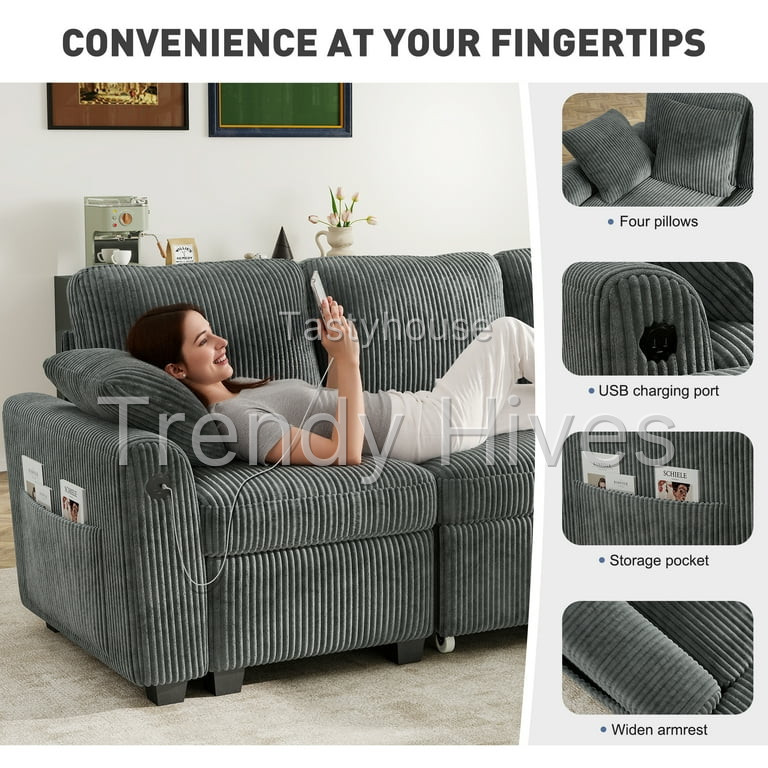 83″ Sectional sofa