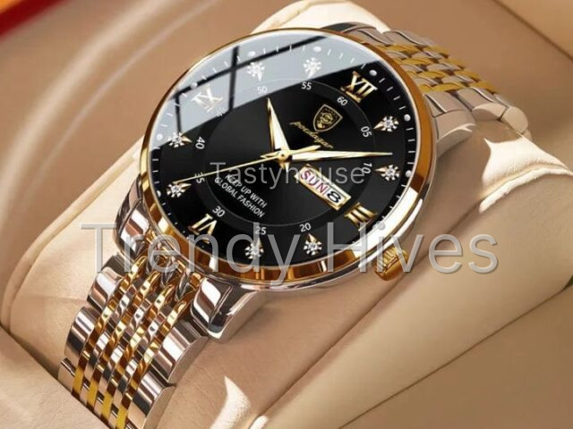 POEDAGAR Fashion Date Quartz Men Watches