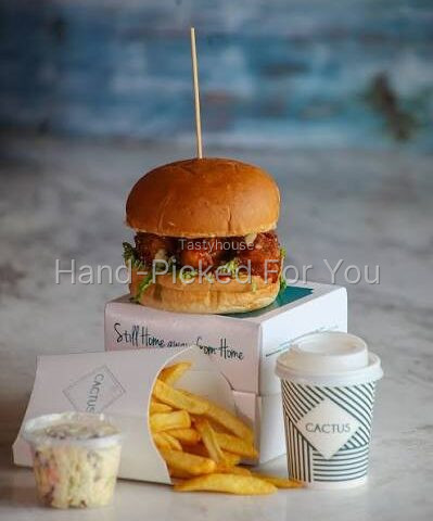 Mac & Beef Burger with Loaded BBQ Bacon Fries
