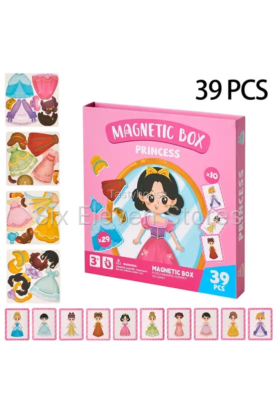Princess-Themed Magnetic Dress-Up Puzzle Toy Set