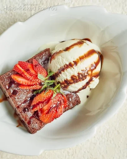 Chocolate Brownie with Vanilla Ice Cream