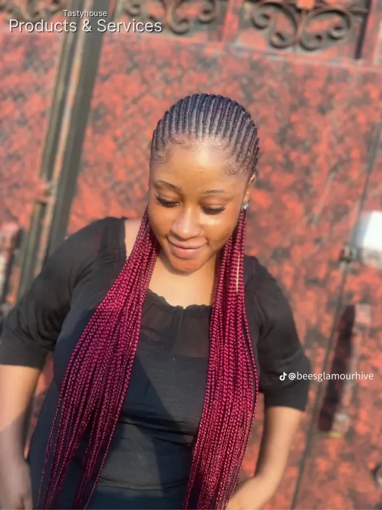 Corn row braids