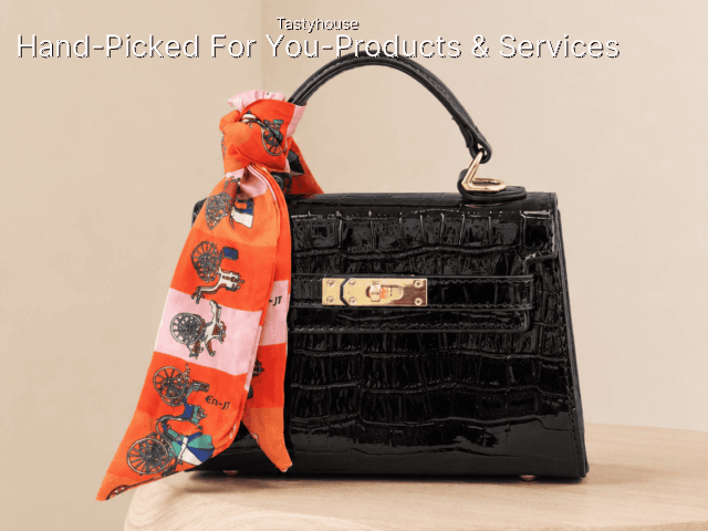 Black Patent Croco Twistlock Mini Bag