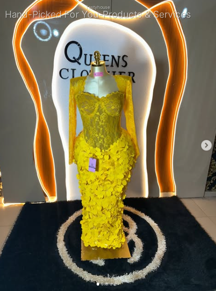 Yellow Lace Corset Two-Piece Set