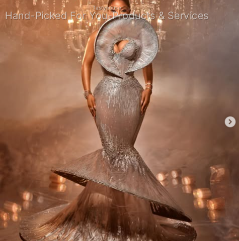 Custom Silver Gown