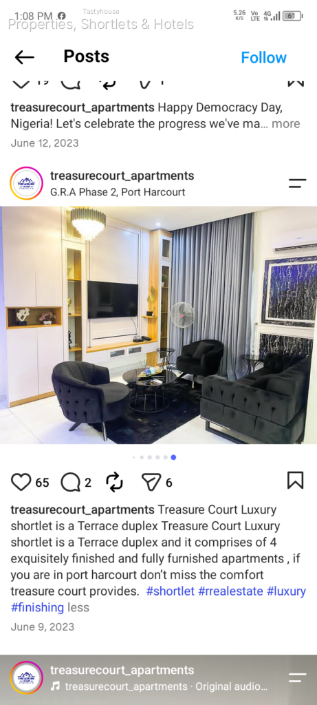 4exquisitely finished and fully furnished apartments