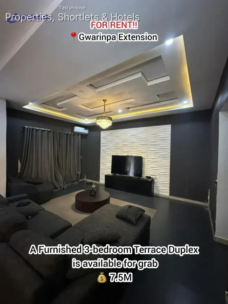 Furnished 3-bedroom Terrace Duplex