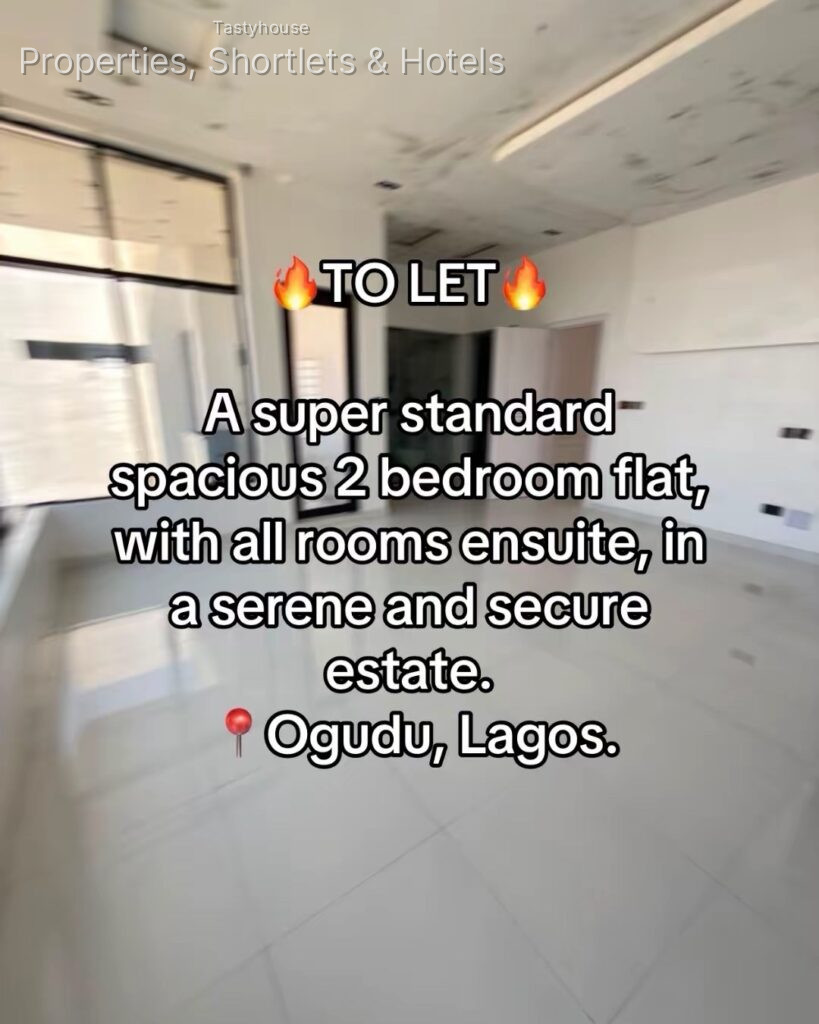tastefully finished 2 bedroom flat, with all rooms
